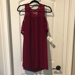 Red Cold-Shoulder Dress